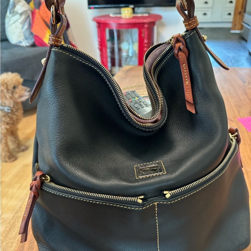 Dooney shoulder Black/Dark Blue Hobo bag